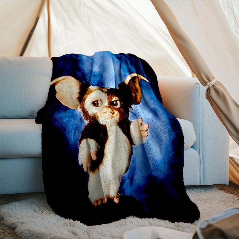 Gremlins printed throw blanket—lightweight,soft,warm;versatile blanket for all seasons—perfect as &air-conditioning throw,nap blanket