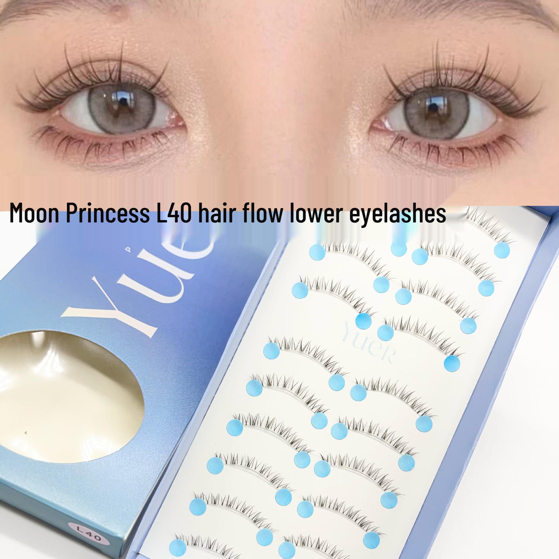 Moon Princess L40 Lower Lashes – Natural Manga Fairy Look with Clear Stem