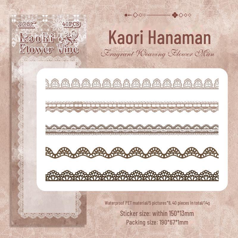 

Набор наклеек Yuezhen Creative Floral Lace – Премиальные наклейки для справочника домашних животных