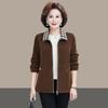 Western Style Women Winter Casual Short Coat Plus Size Velvet Padded Jacket Loose Fit for Middle Aged and Elderly Mother