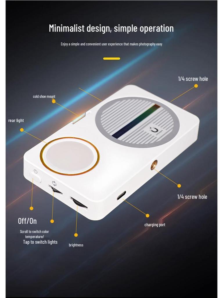 N19 Compact Triple-Color Magnetic Pocket Fill Light