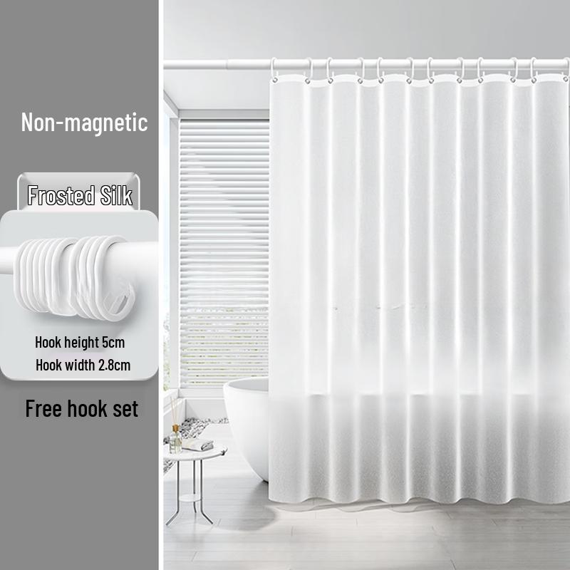 Yipan Punch-Free Bathroom Shower Curtain
