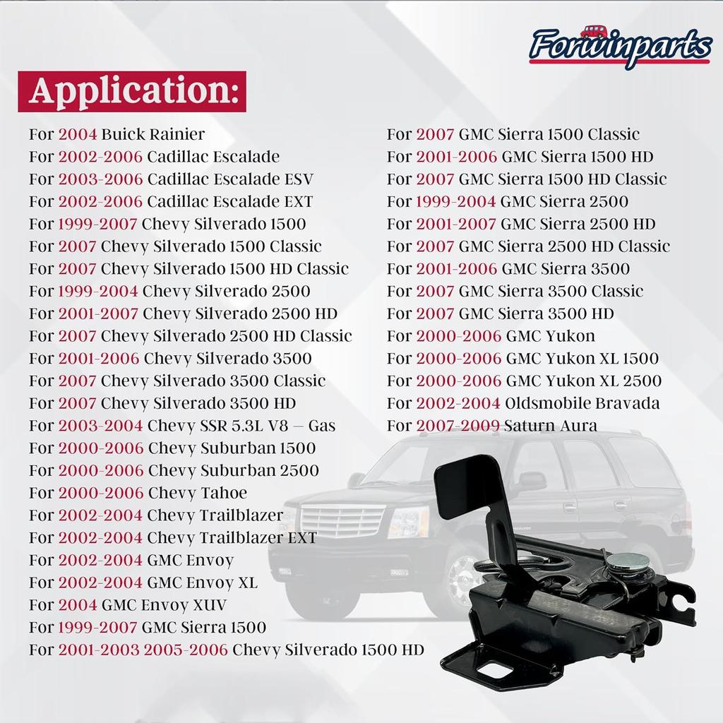 15756432 Hood Latch Lock for Chevy GMC Suburban Silverado Sierra Yukon 1500 2500 3500 HD Cadillac Escalade EXT Oldsmobile Bravada Saturn Aura