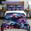 3pcs Duvet Cover Set (1*Duvet Cover + 2*Pillowcase, Without Core), Jujutsu Kaisen Print Bedding Set, Bedroom Decor, All‑Season, Birthday Gift