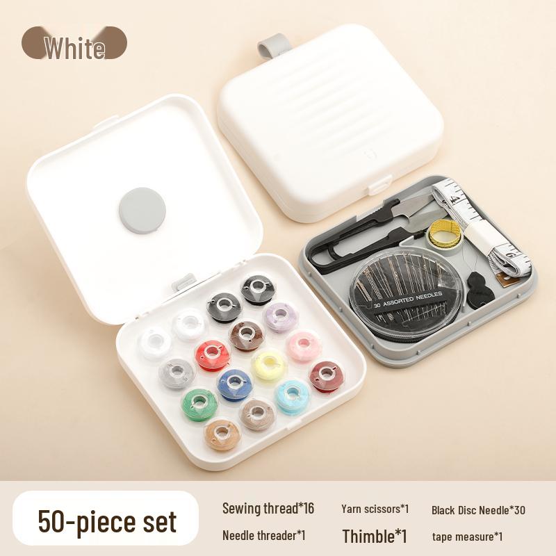 High-Quality Solid Wood Sewing Box: Complete Needle & Thread Set for Home, Weddings, Dorms