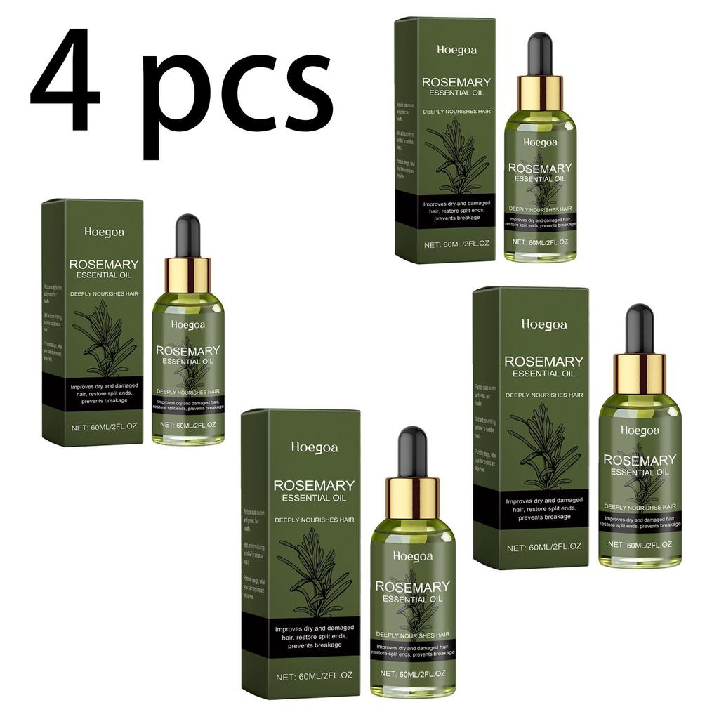 Hoegoa Rosemary Hair Care Essential Oil, moisturizing and hydrating, repairing and smoothing hair, regulating scalp oil, suitable for hair, 60ml