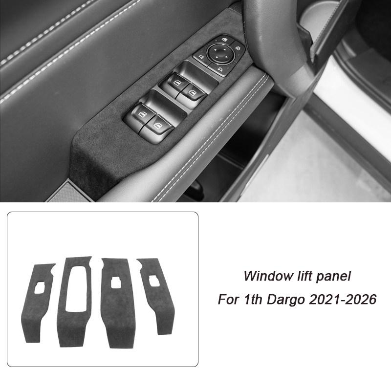 Italian Suede Overlays Interior Cover for Haval 1th Dargo 2021 2022 2023 2024 2025 2026 Gear Shift Panel Rear Air Outlet Frame