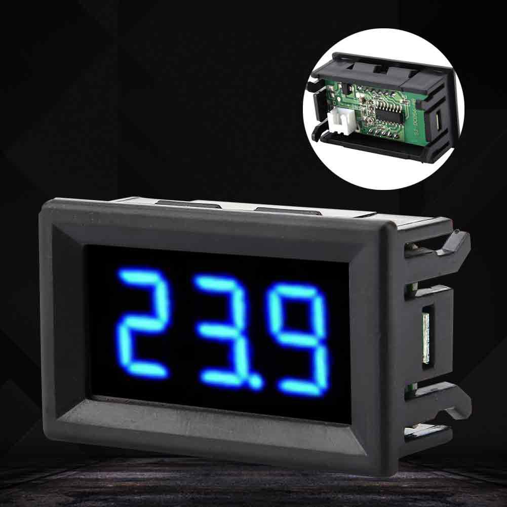 

Цифровий вольтметр 0,56 дюйма, двопровідний DC 2,530 В, цифровий світлодіодний дисплей, вимірювач напруги (синій)