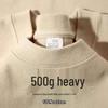 320g Heavyweight American Style Pure Cotton Unisex T-shirt - Thick, Non-Transparent, Summer Loose Fit, Pure White