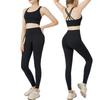Women's Nude Yoga Suit: Cross-Back Sports Bra & High-Waist Hip-Lift Yoga Pants