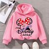 Cartoon Print Kids Hoodie Girls Casual Long Sleeve Pullover Sweatshirt Children Hooded Tops