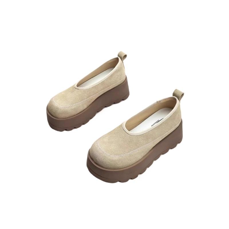 2025 Spring New Women's Shoes Comfortable Casual Shoes Shallow Platform Women's Shoes Height Increase Loafers