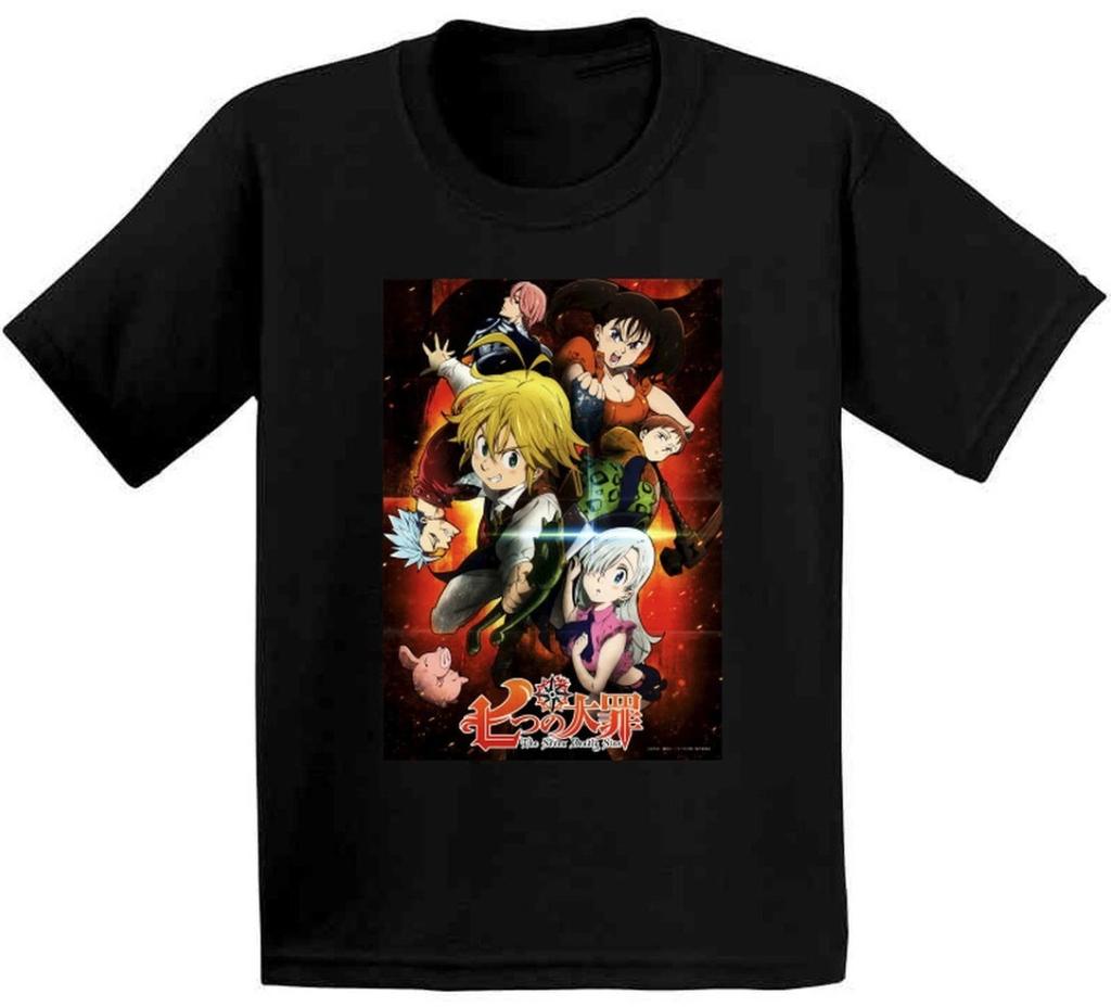 Seven Deadly Sins Anime TV Show Poster Cool Fan T Shirt
