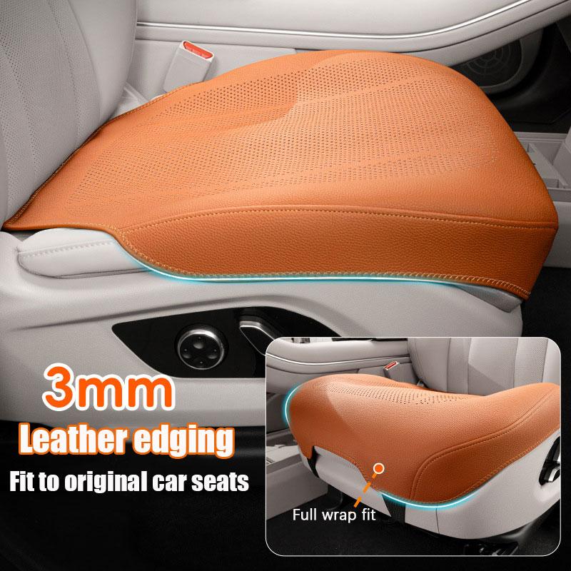 Car Seat Cushion Cover Pu Leather Protective Pad Breathable Integrated Half-Pack Front and Rear Seat Mats Interior Accessories