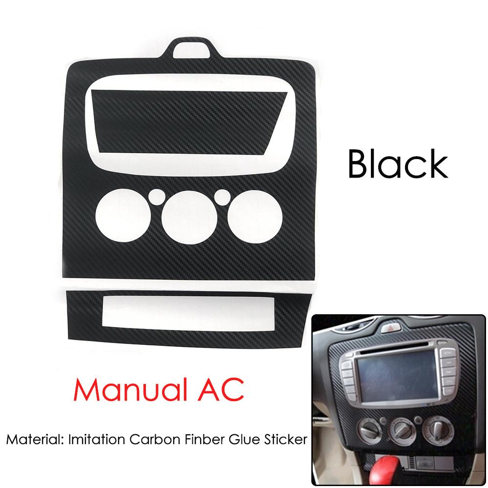 3D carbon fiber sticker Central control Panel decoration trim for Ford focus mk2 2009-2016 auto accessories