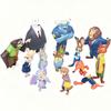 12pcs Amazing Zootopia Animals Action Figure Toys Rabbit Judy Hopps Fox Nick Wilde Movie Kids Gift Collection Figures Poseable Articulated Scale