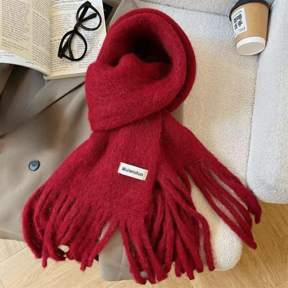 Soft Cashmere Scarf Solid Color Shawl Wrap New Winter Wool Scarf  Women