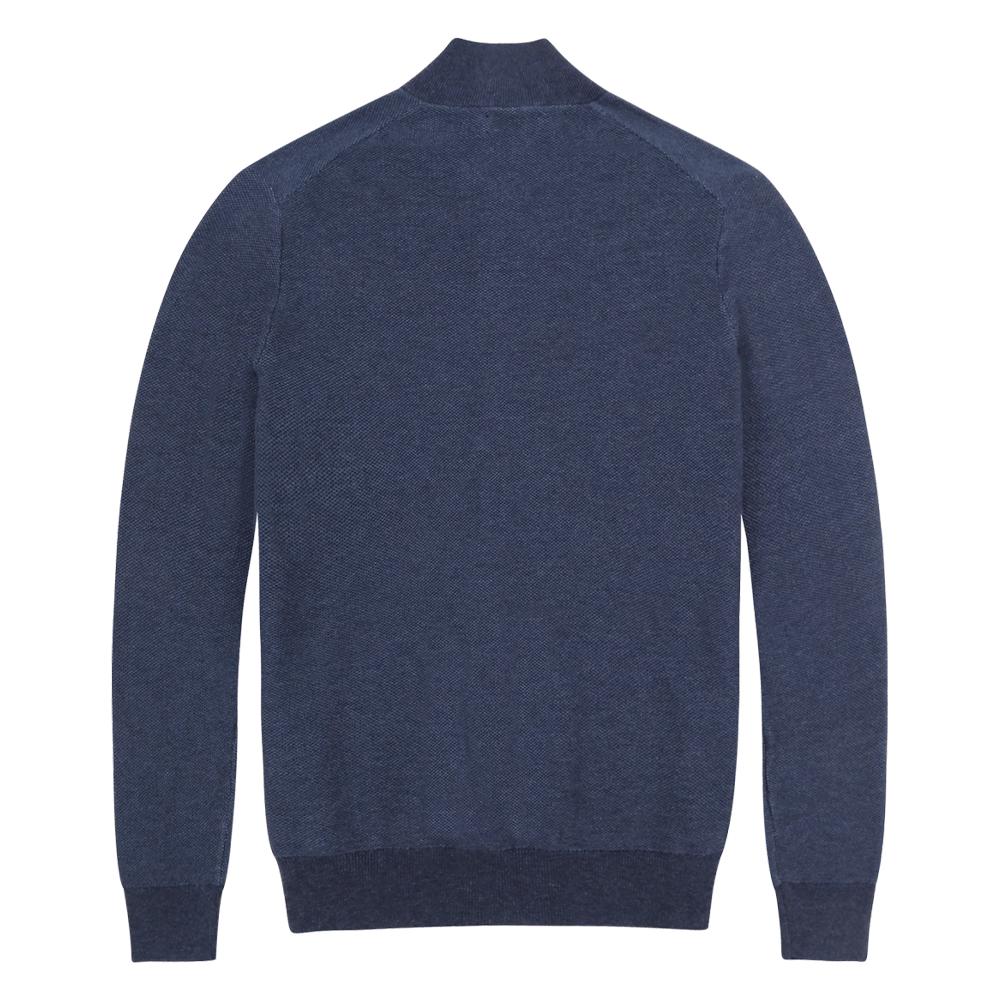 Polo Ralph Lauren FW23 Small Pony Logo Embroidered Half-Zip Knit Long Sleeve Sweatshirt Men Sweatshirt Navy-Blue MNPOSWE16820404-410
