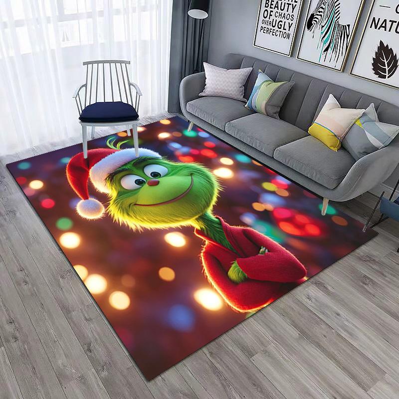 Christmas Gift Comedy Movie How the Grinch Stole Christmas carpet home living room decoration table and chairs anti slip door mat carpet A16