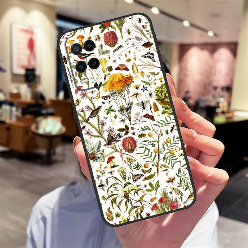 Garden Birds Case For Oppo A40 A60 A80 A18 A38 A58 A78 A98 A16 A76 A96 A15 A17 A77 A74 A94 A54 A57S Cover