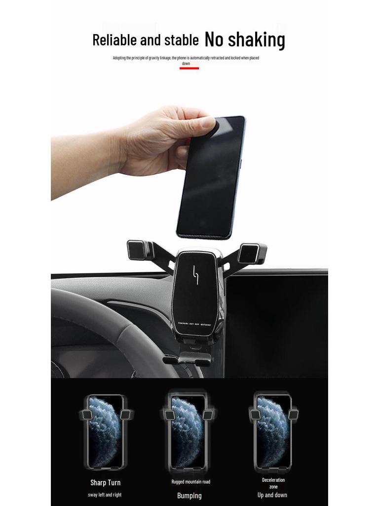 Wireless Charging Phone Holder for 22 Highlander/Crown Land Cruiser Models