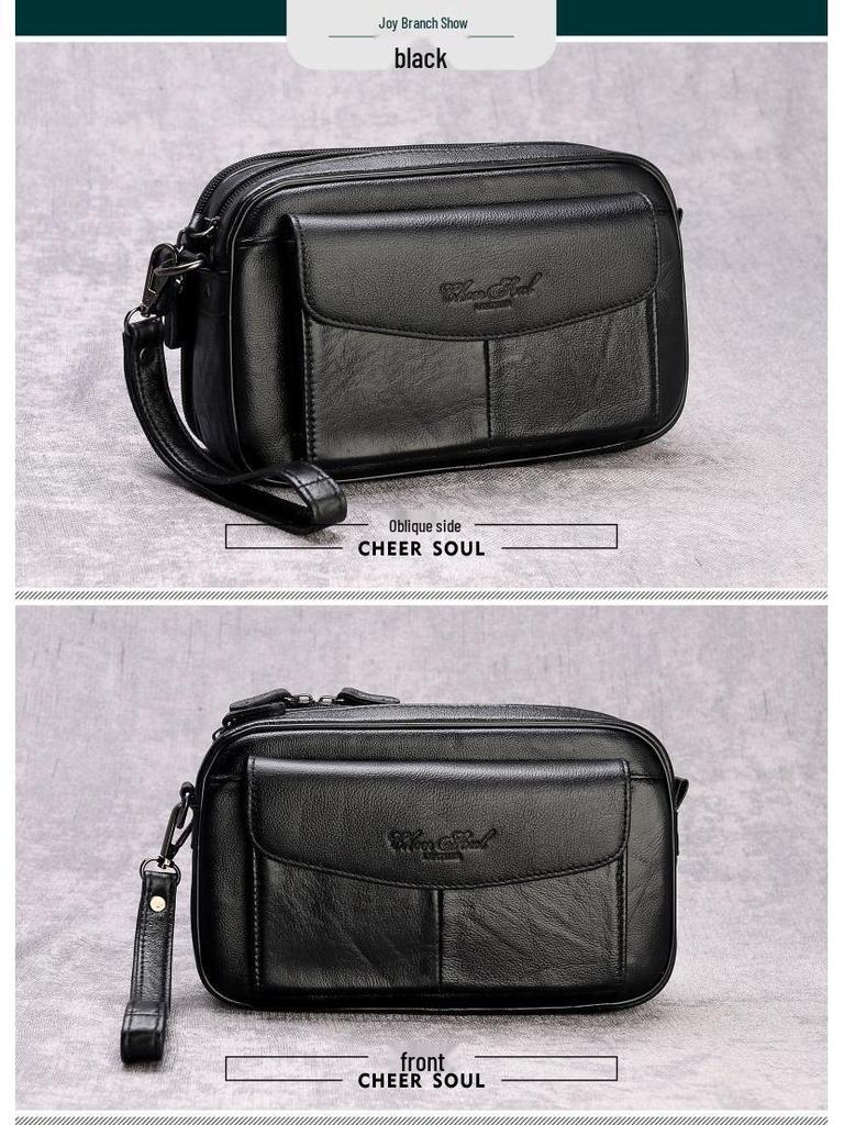 Erkek Hakiki Deri İş El Çantası ve Belge Cüzdanı