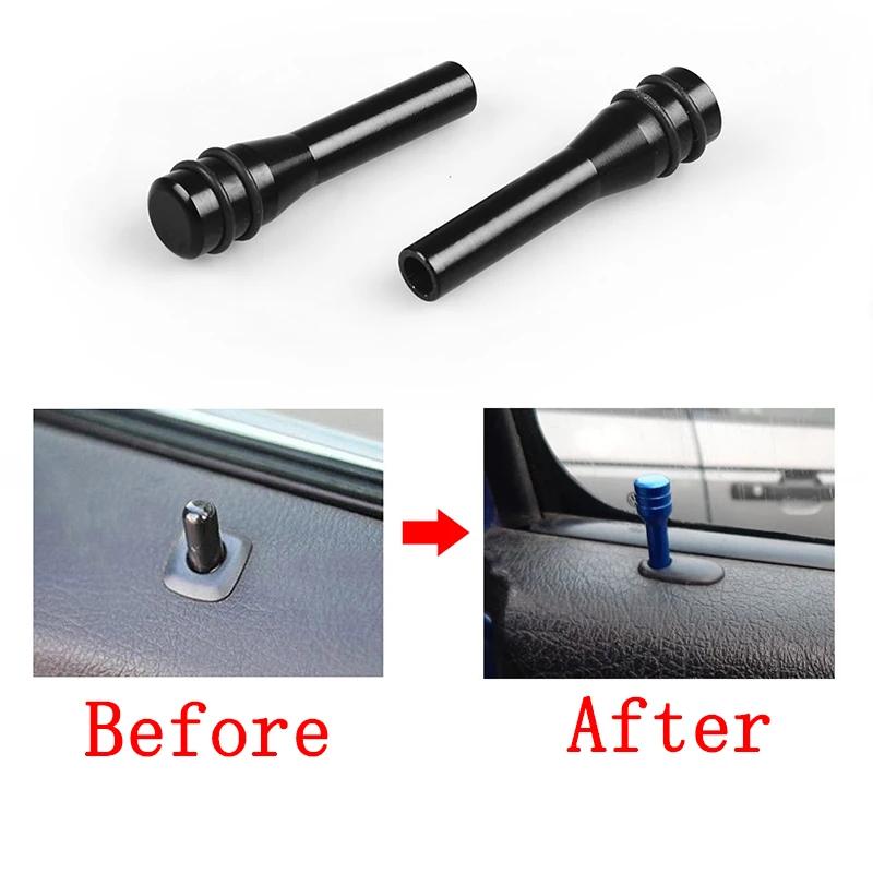 2/4Pcs Car Door Lift Button Locking Pins Universal Car Security Door Lock Pins Aluminum Alloy Knob Auto Interior Accessories