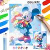 Mickey Flower Bouquet Paint By Number Kit Drawing Canvas DIY Picture Home Decor Art Craft Wall Decoration Gift For Living Room