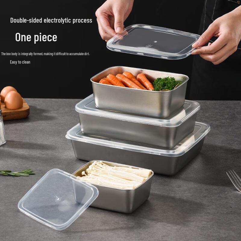 Cmaos 316 Stainless Steel Drainable Food Storage Container Set