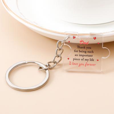 Acrylic Keychain Creative Small Gift Keychain Pendant Mothers Day Fathers Day Thanksgiving Day Gift