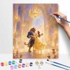 disney beauty and the beast digital oil painting hand painting kit diy home decoration.romantic ballroom dance scene.canvas art