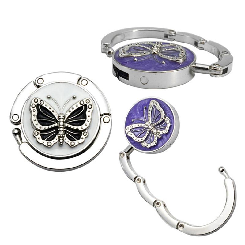 Butterfly Folding Bag Handbag Tote Table Hanger Hook Holder Purse Hanger Holder