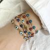 Lucky Turkish Evil Eyes Bracelets For Women Men Fashion Colorful Red Blue Demon Eye Metal Chain Bangles Good Luck Wealth Jewelry