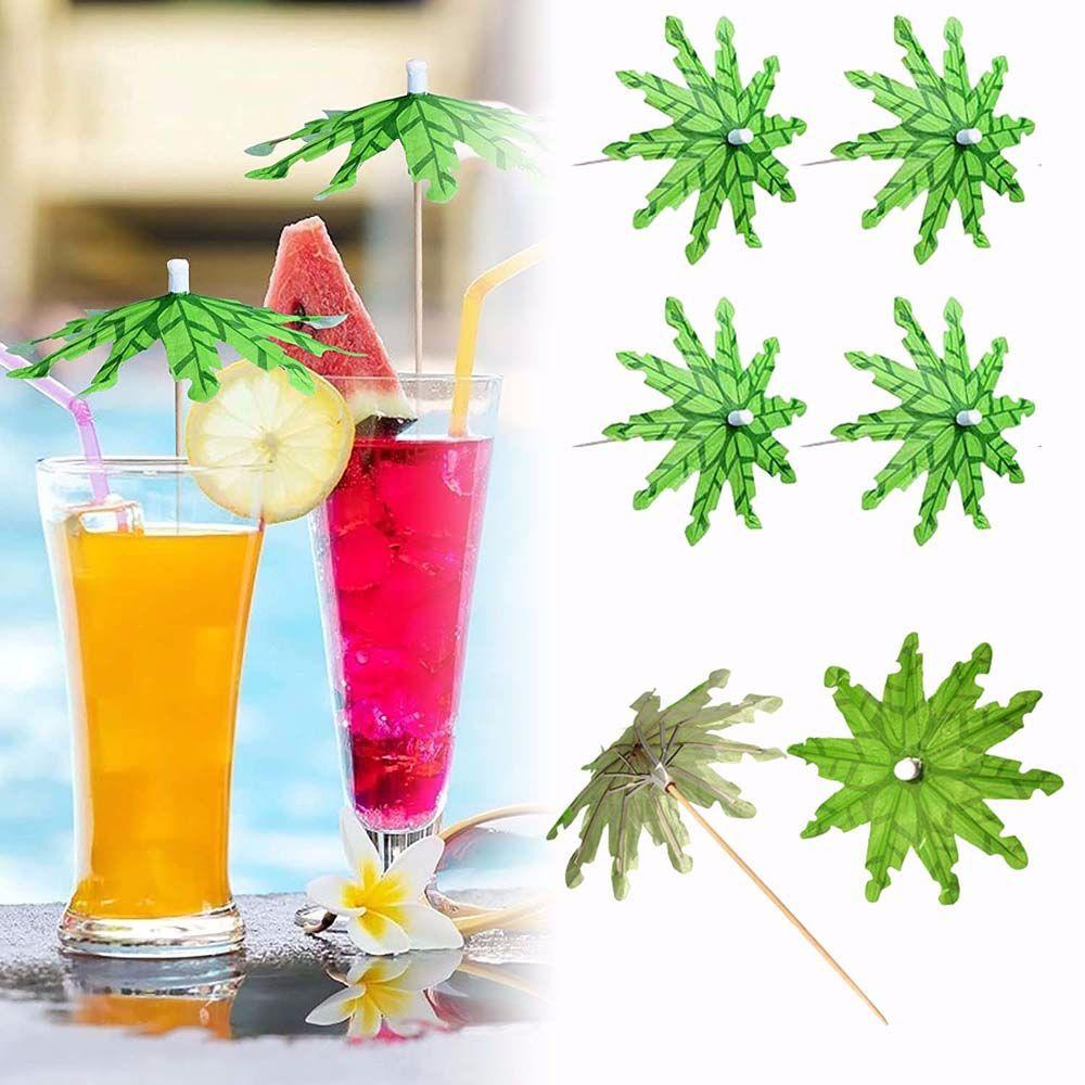 

Сэндвич Кокосовые пальмы Свадебные фрукты Зубочистка Товары для вечеринок Украшение для торта Коктейль Зонт Шпажки зелёный