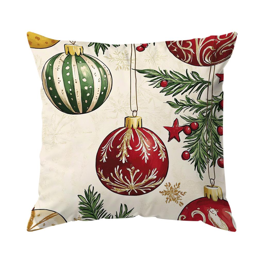 Santa Claus Snowman Series Cushions Pillowcase Polyester Cushion Cover Throw Pillow Sofa Decoration Pillowcover Home Car Decor