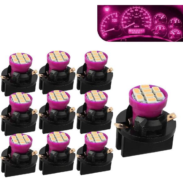 10PCS T10 194 168 147 Car LED Dash Lights, with Twist Lock Socket LED Lights, Car Interior Replacement Bulbs for Trunk Lights, Dome Lights, Dashboard