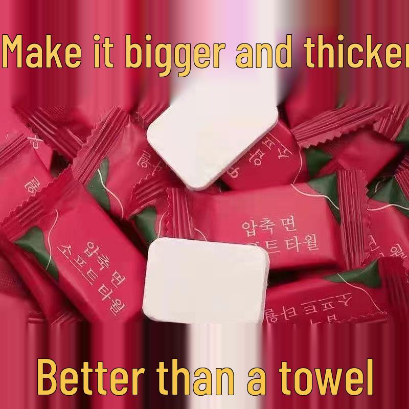 Thickened Disposable Compressed Face & Bath Towel – Travel-Sized Cotton Set