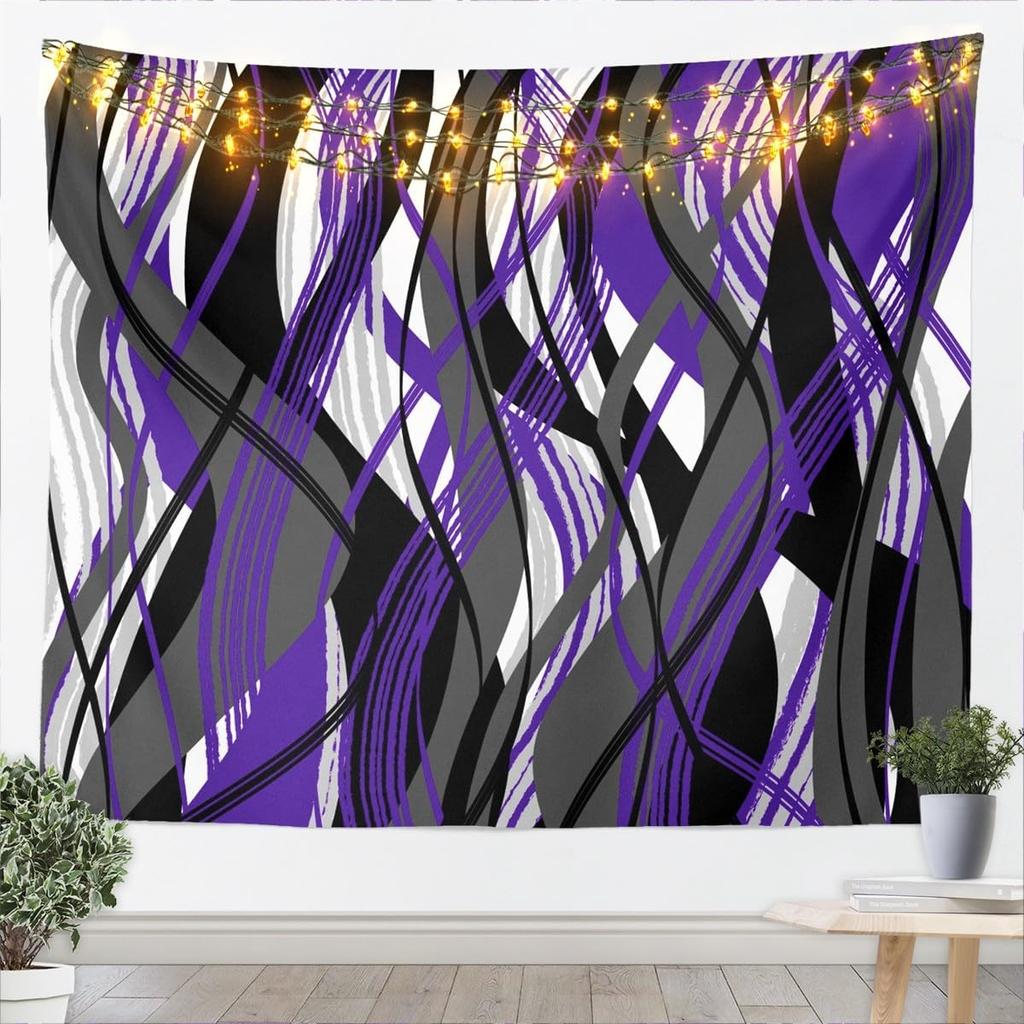 Black White Tapestry for Kids Boys Girls Modern Art Wall Art Abstract Bohemia Wall Hanging Blanket Bedroom Decor Microfiber