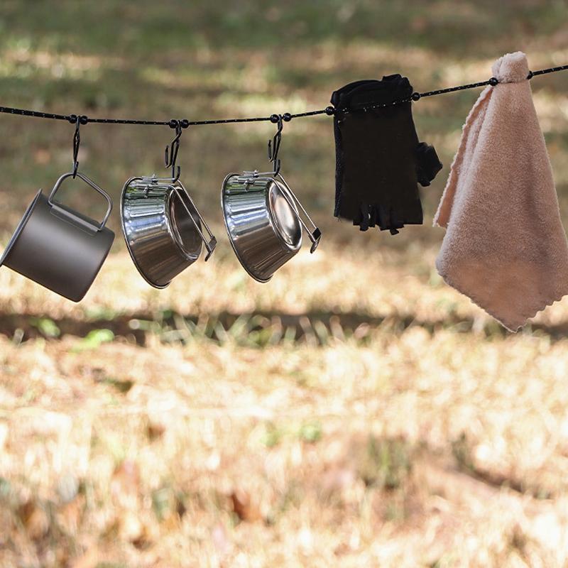 3M Outdoor Beads Clothesline Hanger Reflective Windproof Travel Adjustable Portable Storage Rope Laundry Drying Rope