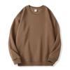 2025 Winter Men's Pure Color Cotton Round Neck Hoodie - Trendy Couple Youth Pullover with Print