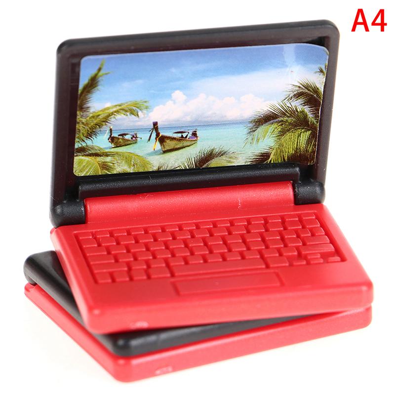 2Pcs Doll Office Mini Laptop Accessories Toys