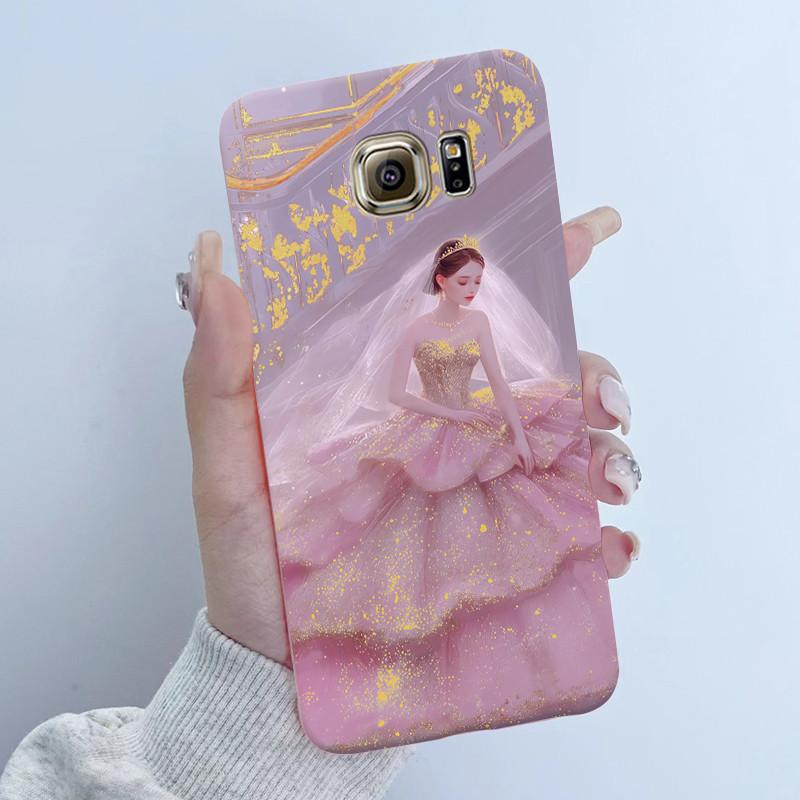For Samsung Galaxy S6 G920F S6 edge G925F Phone Case Popular Butterfly Flower Girl Design Soft Silicone TPU Back Housing Covers