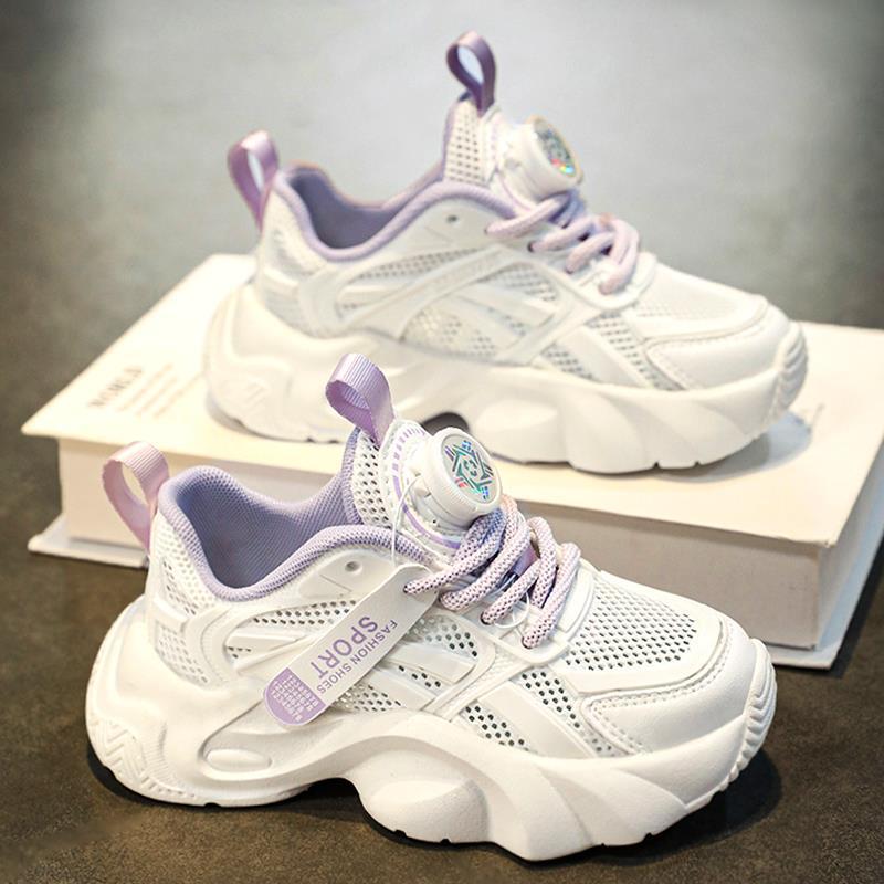 

Boys mesh breathable summer shoes2026New children s sports white sneakers for older kids, dad-style mesh shoes for girls 27Code