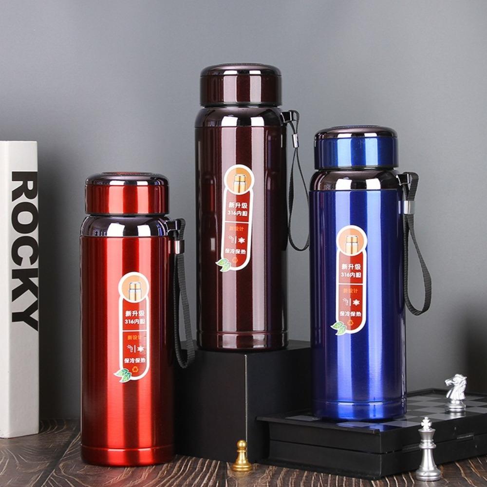 High Capacity Vacuum Flask Portable Business Tea Mugs Durable Stainless Steel Insulated Cup