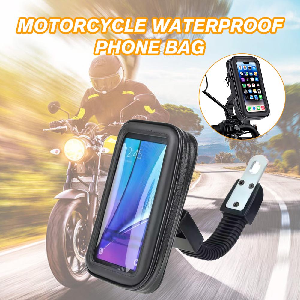 Motorcycle Telephone Holder Support Moto Bicycle Rear View Mirror Stand Mount Waterproof Scooter Motorbike Phone Bag
