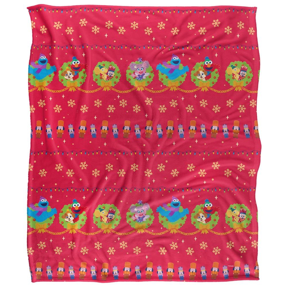 Sesame Street Furry Friends Forever Silky Patterned Supersoft Blanket