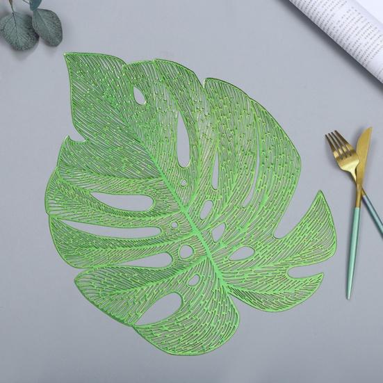 Table Mat Nordic Heat-resistant Hollowed-Out Simulation Turtle Back Leaf Placemats for Dining Table