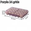 Portable Egg Storage Box with Lid, Durable Plastic Anti-Collision Egg Tray, 6/15/24 Grid Space-Saving Fridge Egg Holder