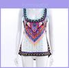 New Stylish European American Sleeveless Vintage Print Tank Top Plus Size