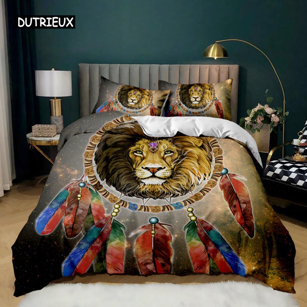 Animal Dream Catcher Duvet Cover Set Indian Dream Catcher Animal Bedding Set Adults Exotic Style Bohemia Polyester Quilt Cover